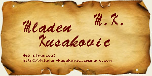 Mladen Kušaković vizit kartica